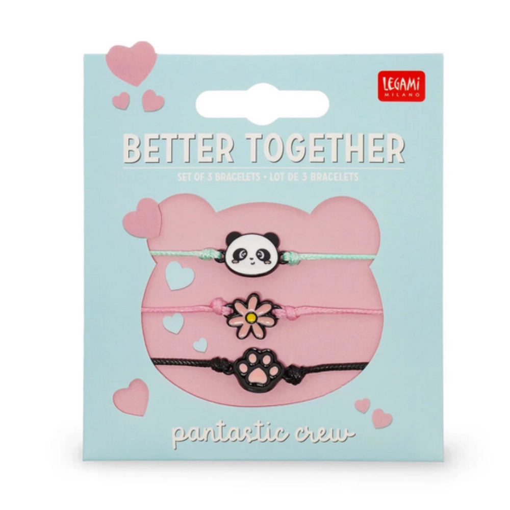 Set di 3 Braccialetti Panda Legami – Better Together