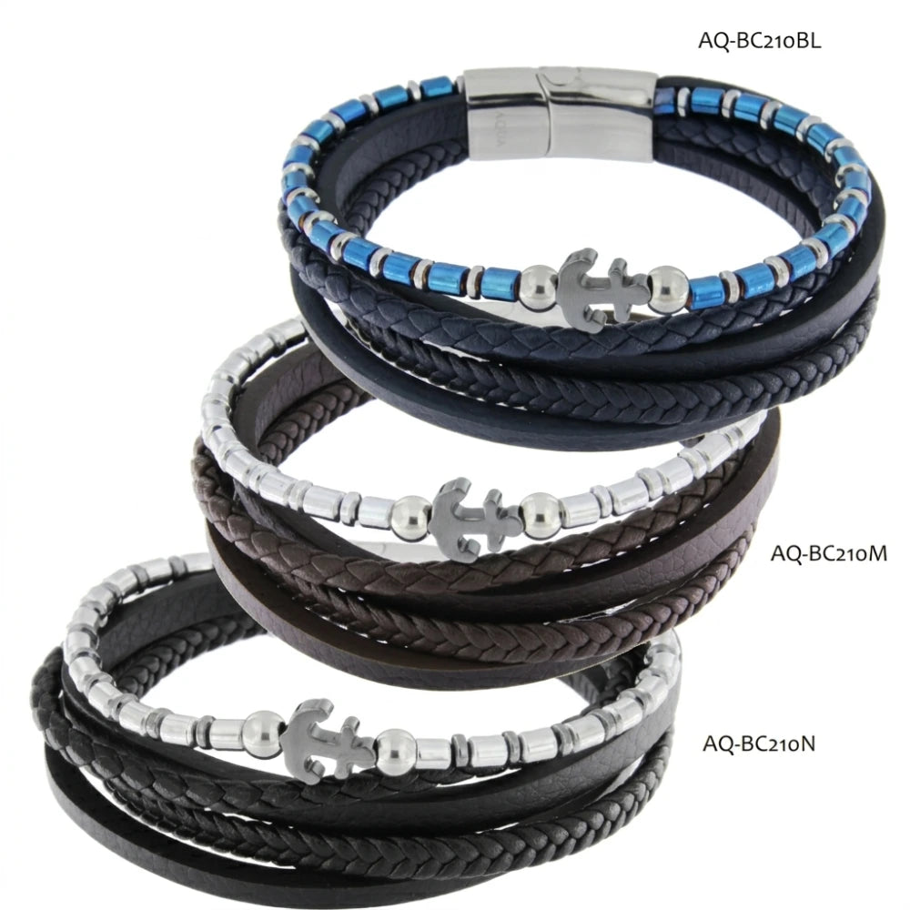 Bracciale Uomo Ancora Aqua - Blu