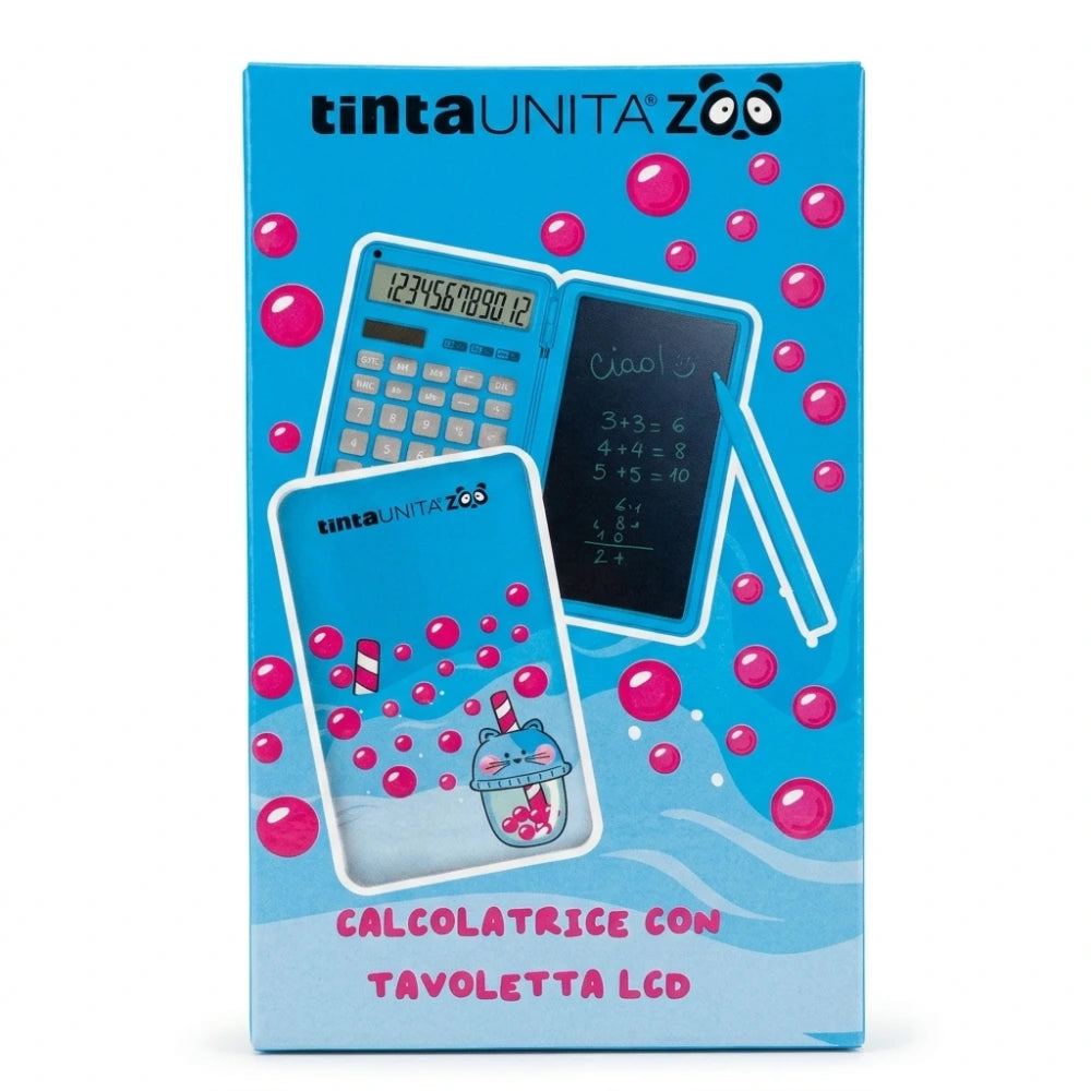 calcolatrice con lavagna lcd tinta unita disponibile da cartoleria claudio spedizione in 24h