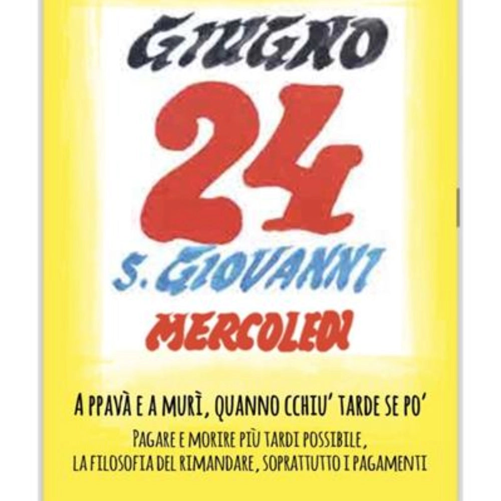 Calennario Napulitano 2027 di Amedeo Colella - Calendario dei Proverbi con Supporto in Legno