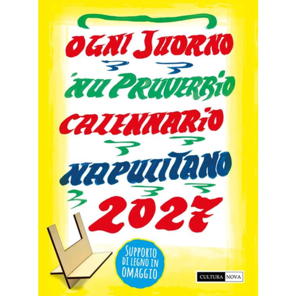 Calennario Napulitano 2027 di Amedeo Colella - Calendario dei Proverbi con Supporto in Legno