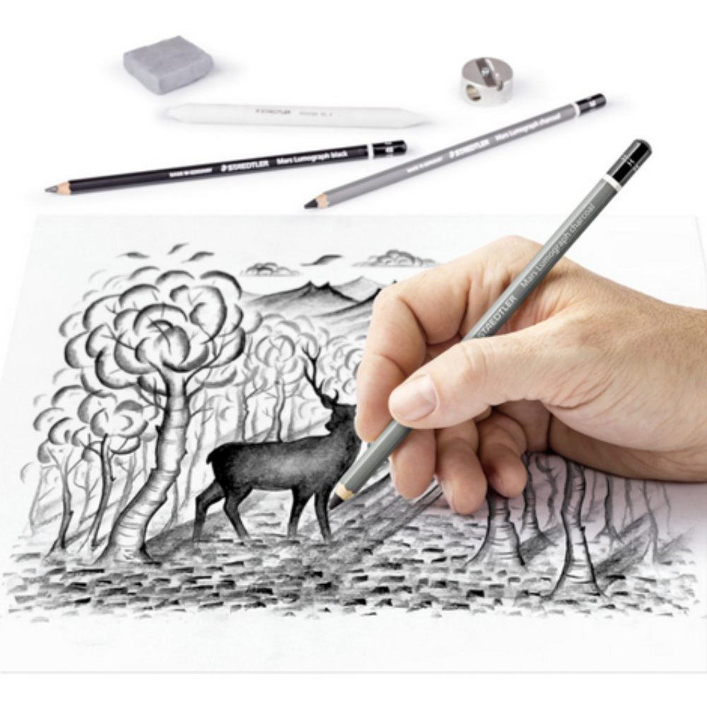 Matite Staedtler Lumograph Set Carboncino - Disegno Artistico Professionale