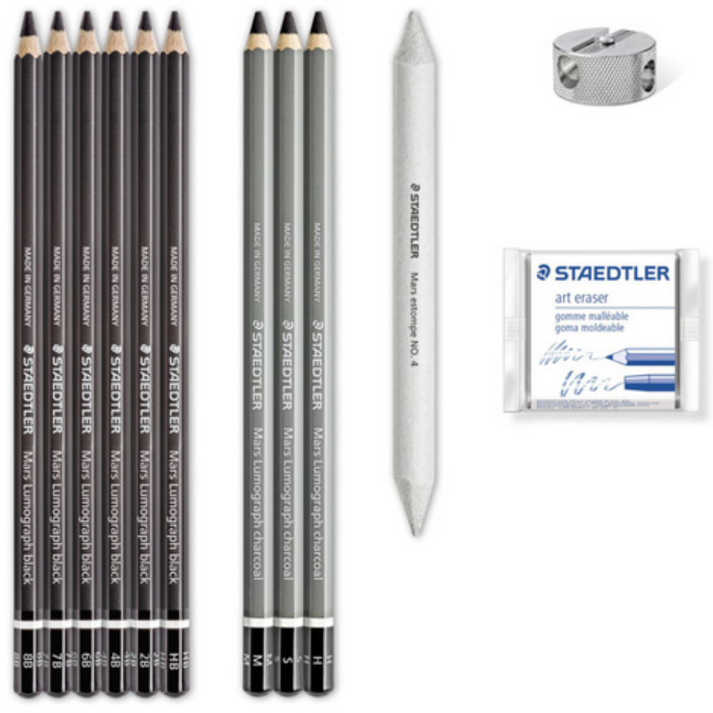 Matite Staedtler Lumograph Set Carboncino - Disegno Artistico Professionale