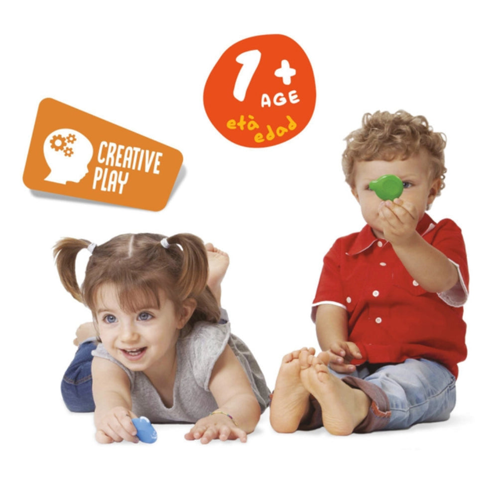 Carioca Baby Teddy Crayons – bambini 1+ anno che usano i pastelli a forma di orsetto, Creative Play