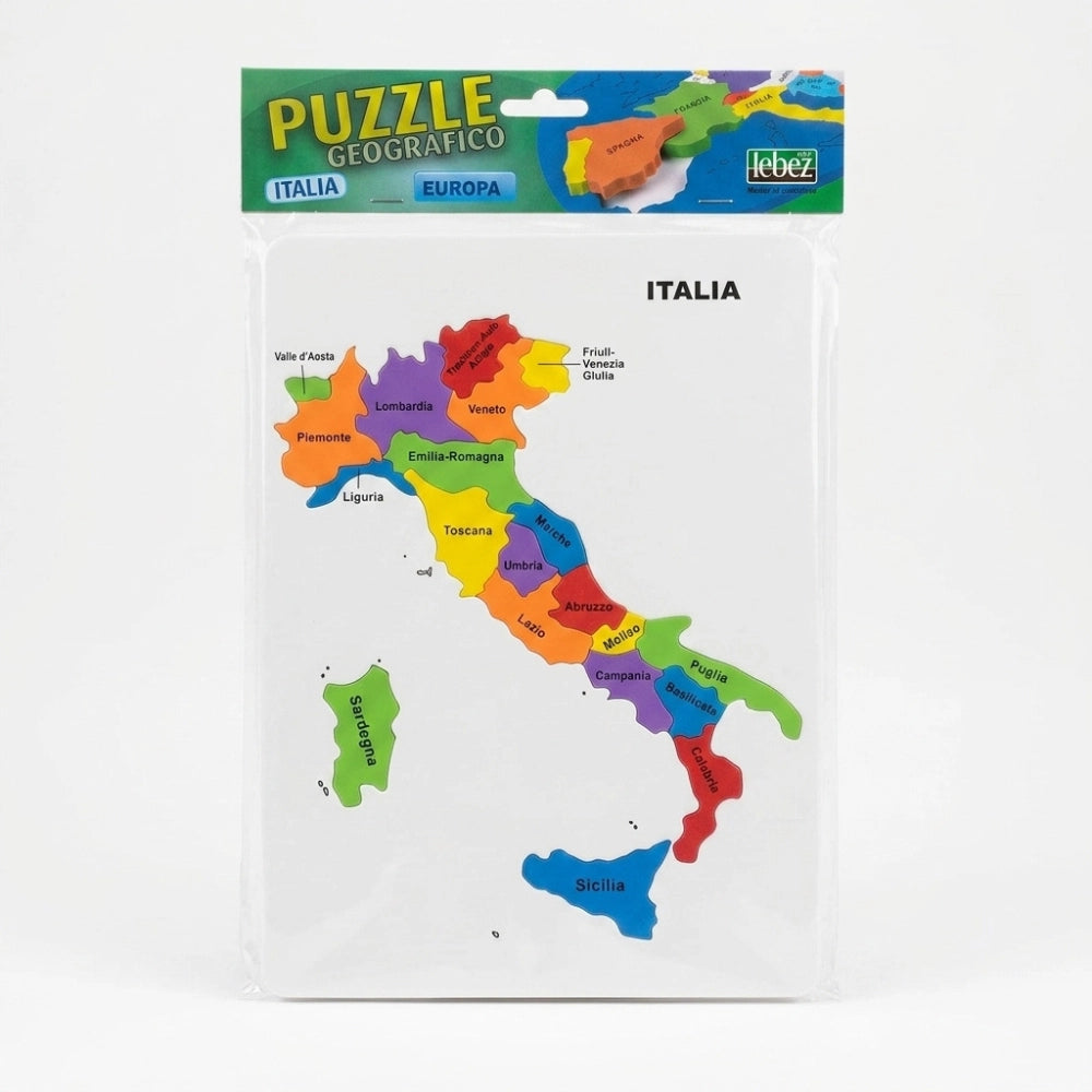 Puzzle Didattico in Gomma EVA Geografia Italia ed Europa - Lebez Niji
