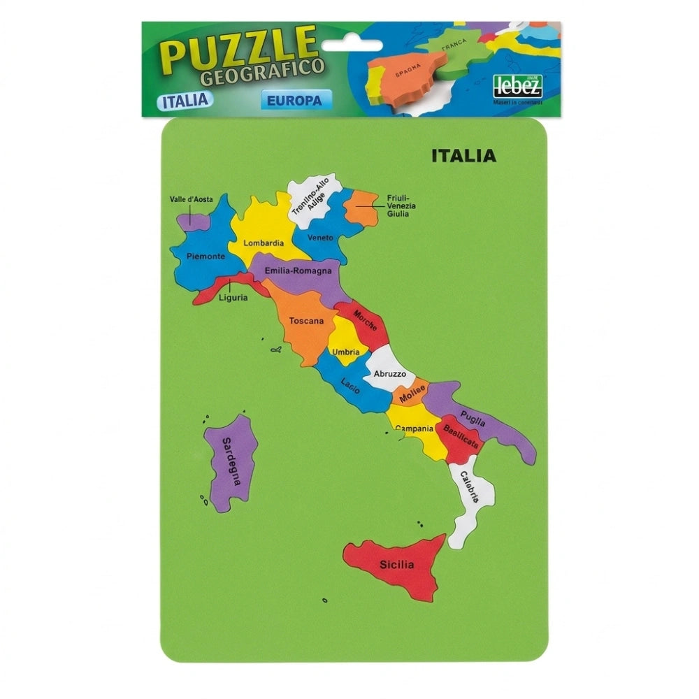 Puzzle Didattico in Gomma EVA Geografia Italia ed Europa - Lebez Niji