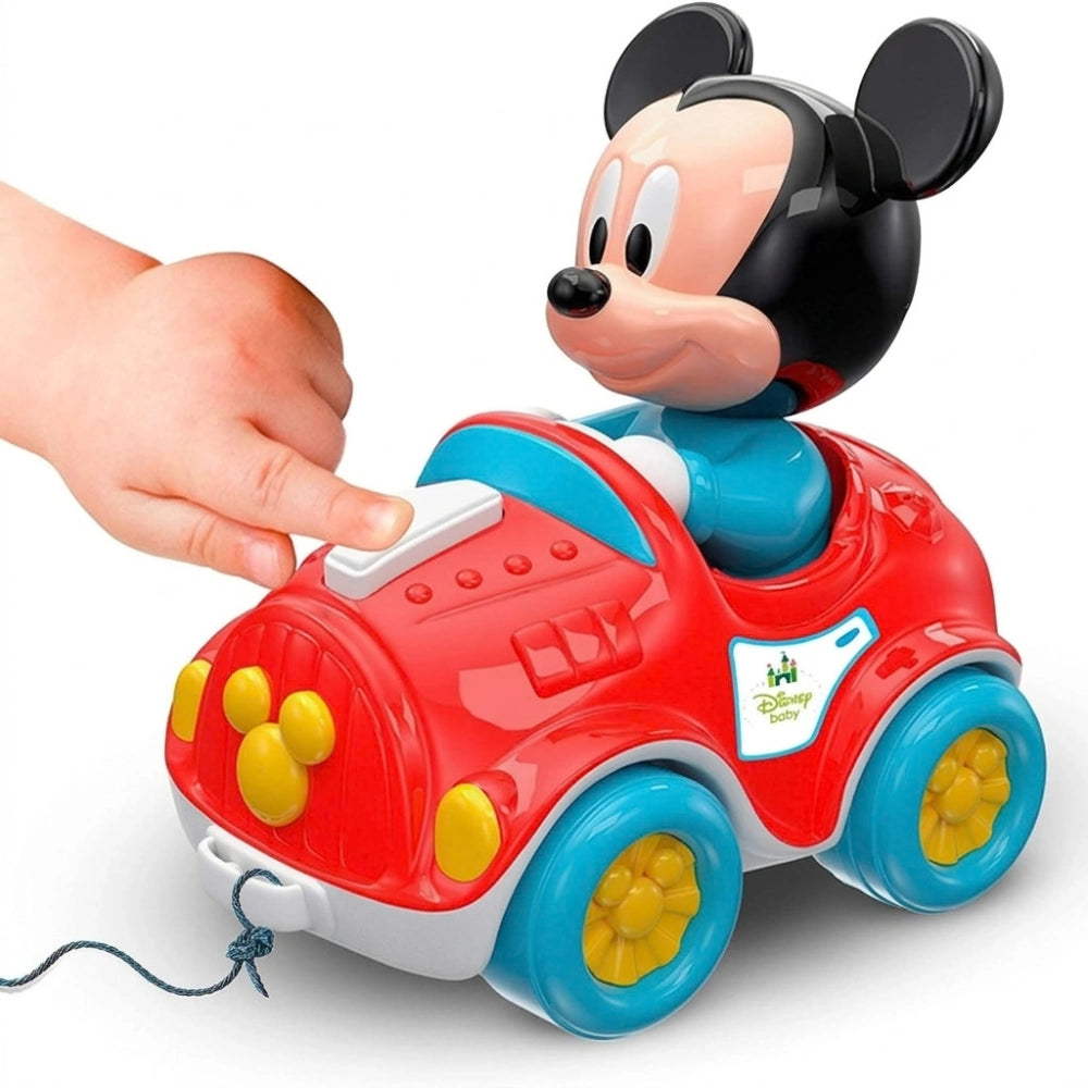Clementoni Baby Mickey – Macchina trainabile rossa, 10–36 mesi