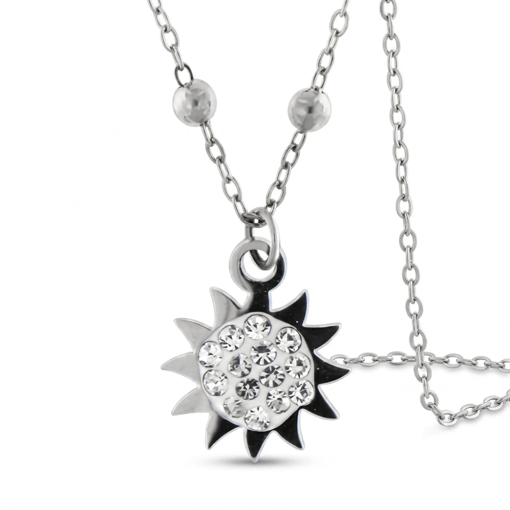 Collana Donna in Acciaio Sole con Zirconi – Aqua