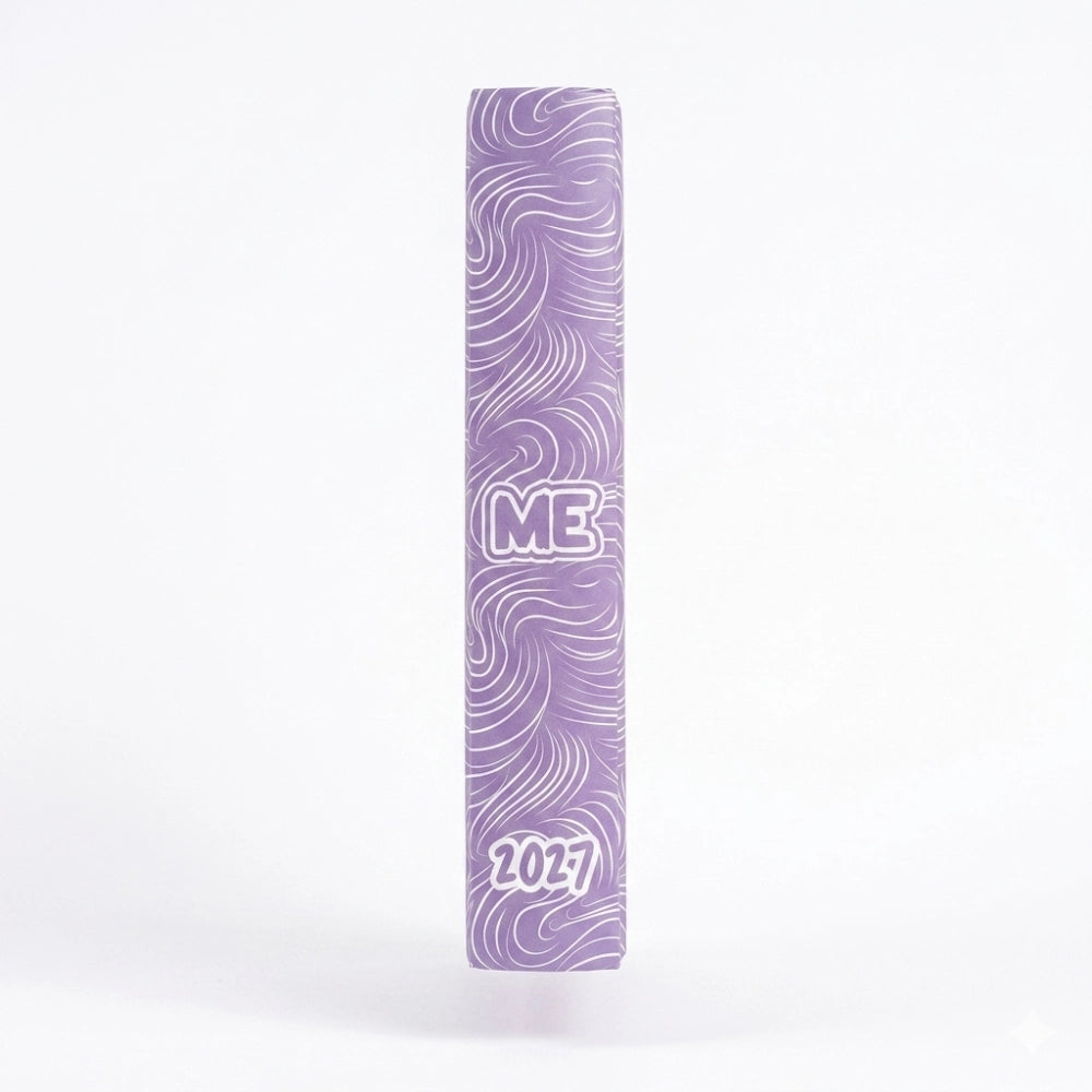 Diario agenda scolastico Comix ME My Evolution 16 Mesi Medium colore lilla Hashtag Lilac vista laterlae posteriore