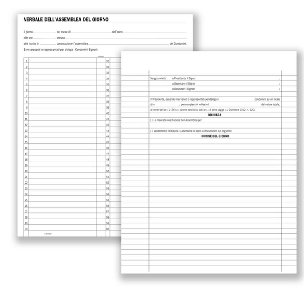 Registro Verbali Assemblee di Condominio Data Ufficio