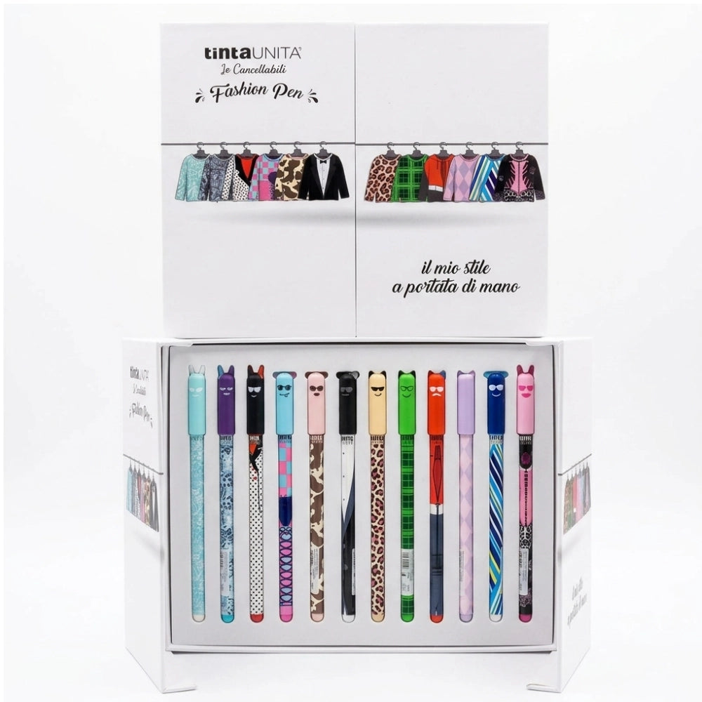 Tinta Unita Cofanetto Regalo 12 Penne Cancellabili Fashion Pen - Magnetic Box
