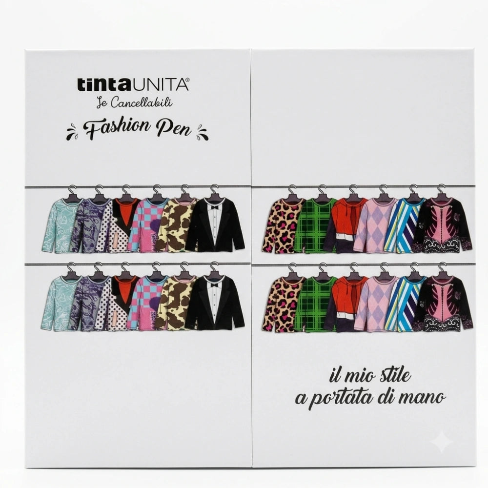 Tinta Unita Cofanetto Regalo 12 Penne Cancellabili Fashion Pen - Magnetic Box