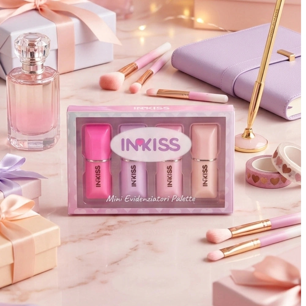 INKISS Set 4 Mini Evidenziatori Rossetto | Make-Up Your Desk