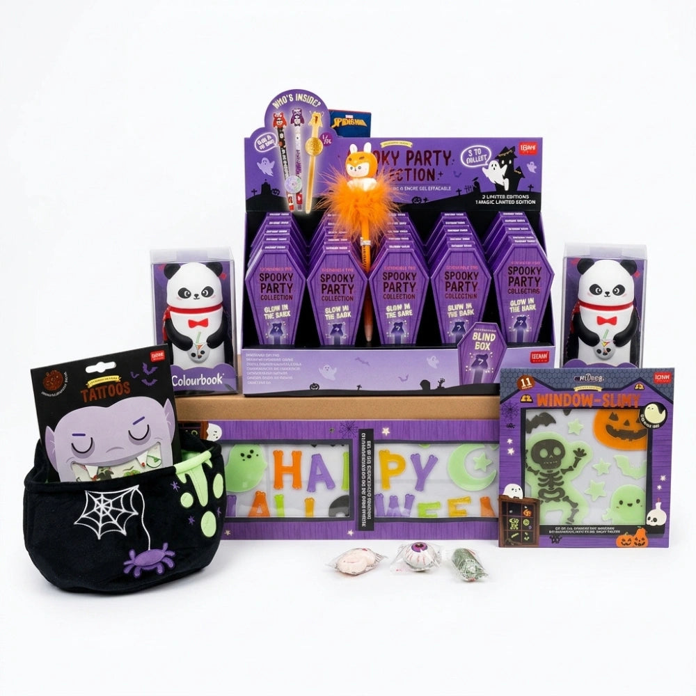 Legami Kit 4 Halloween – 25 penne e borsetta calderone