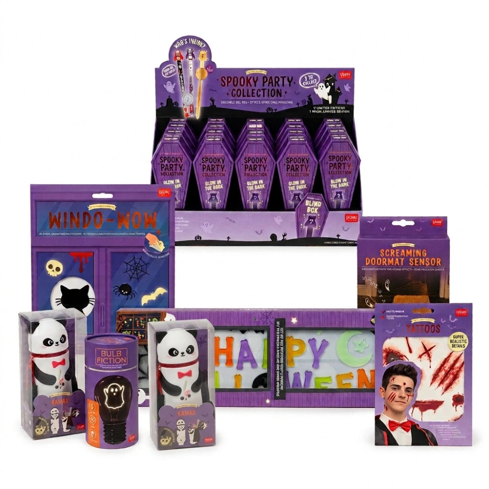 Legami Kit 3 Halloween – 25 penne, lampada e accessori
