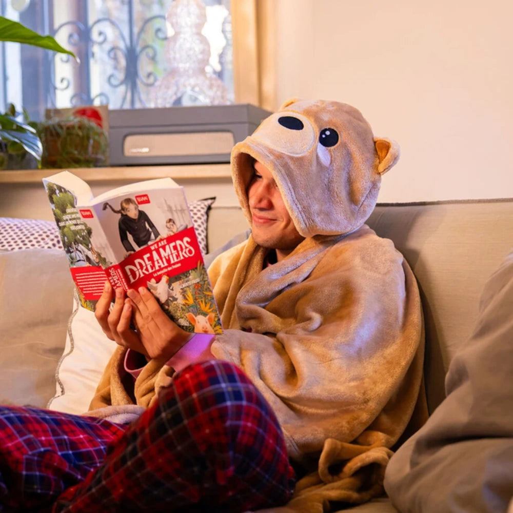 Legami Cosy Hugs – Coperta con Cappuccio Teddy Bear, Dino e Bunny