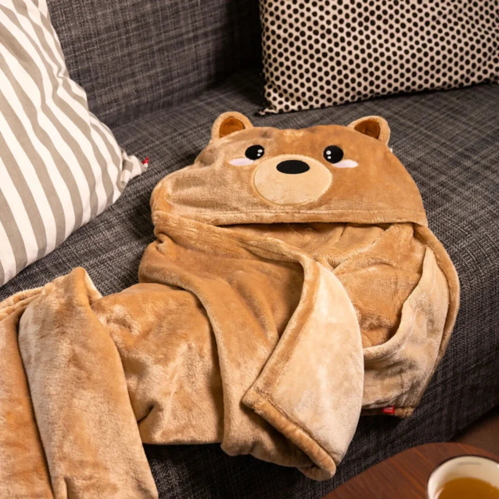 Legami Cosy Hugs – Coperta con Cappuccio Teddy Bear, Dino e Bunny
