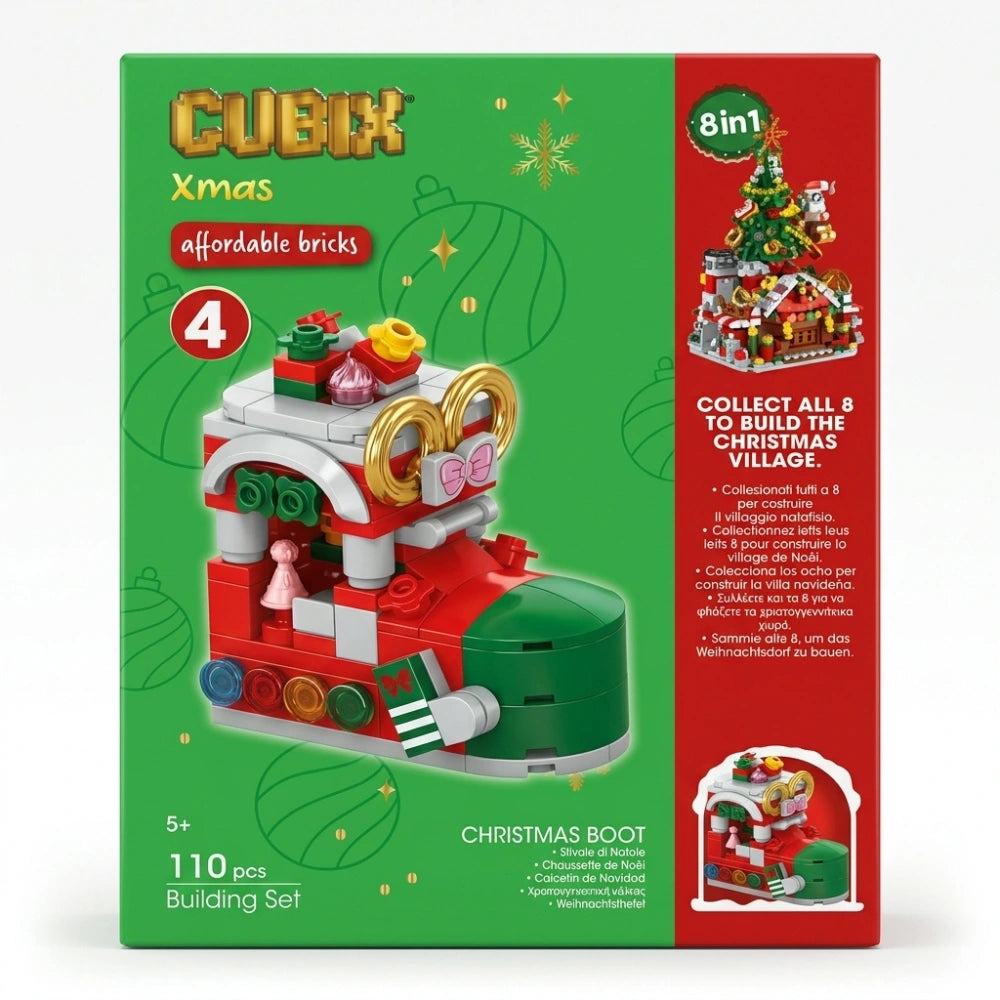 Globo Cubix Xmas – Set di costruzioni natalizie, 8 fantasie