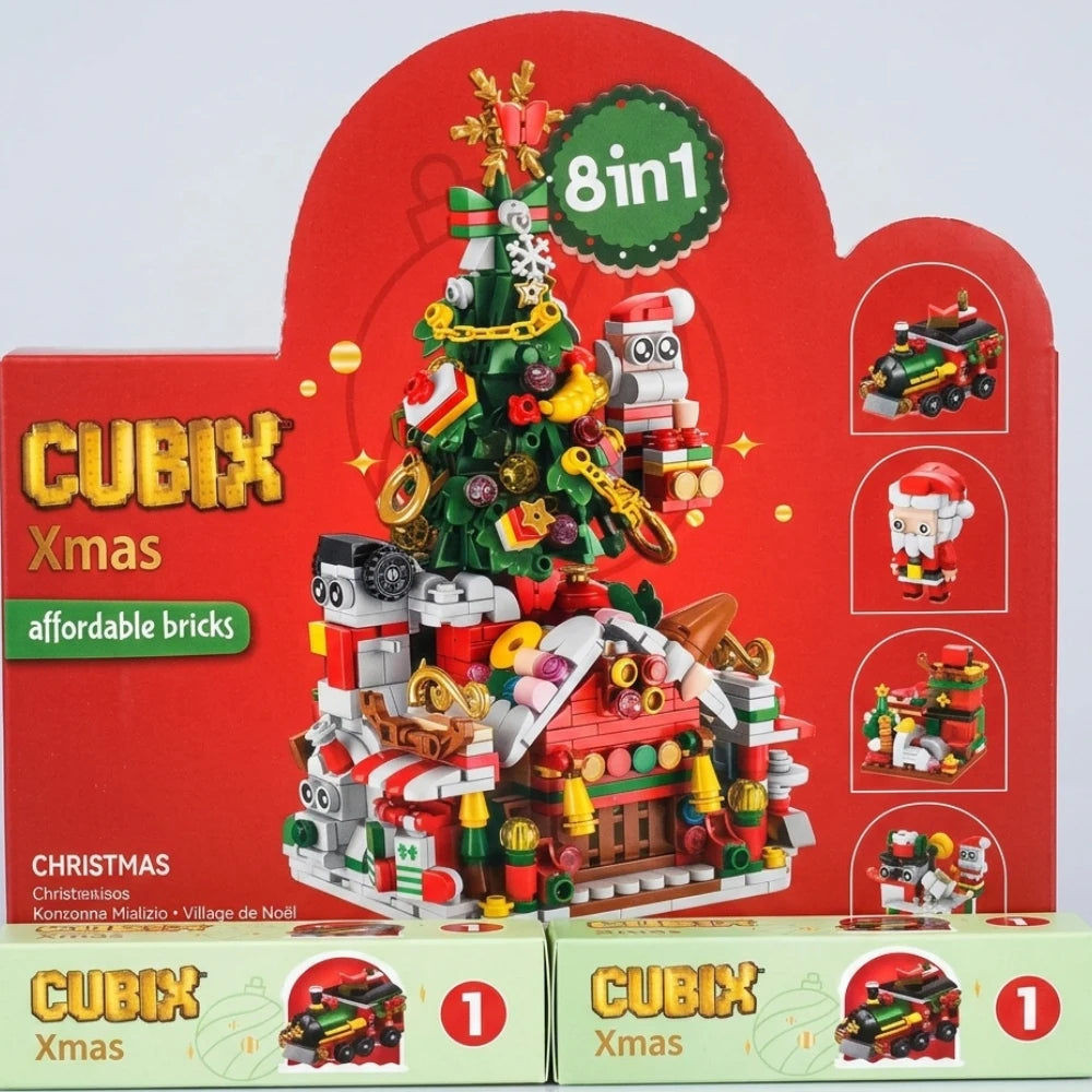 Globo Cubix Xmas – Set di costruzioni natalizie, 8 fantasie