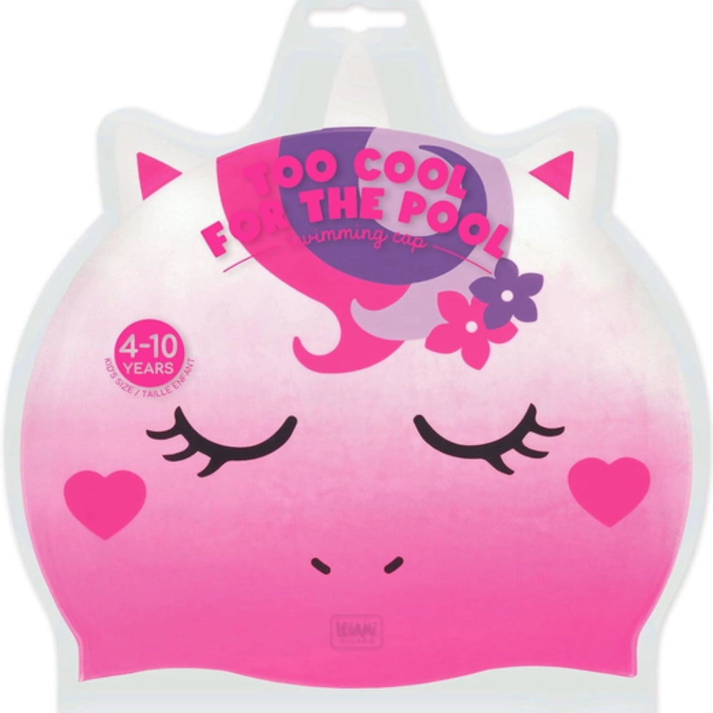 Cuffia da nuoto bambini Legami Milano Unicorno rosa - fronte confezione