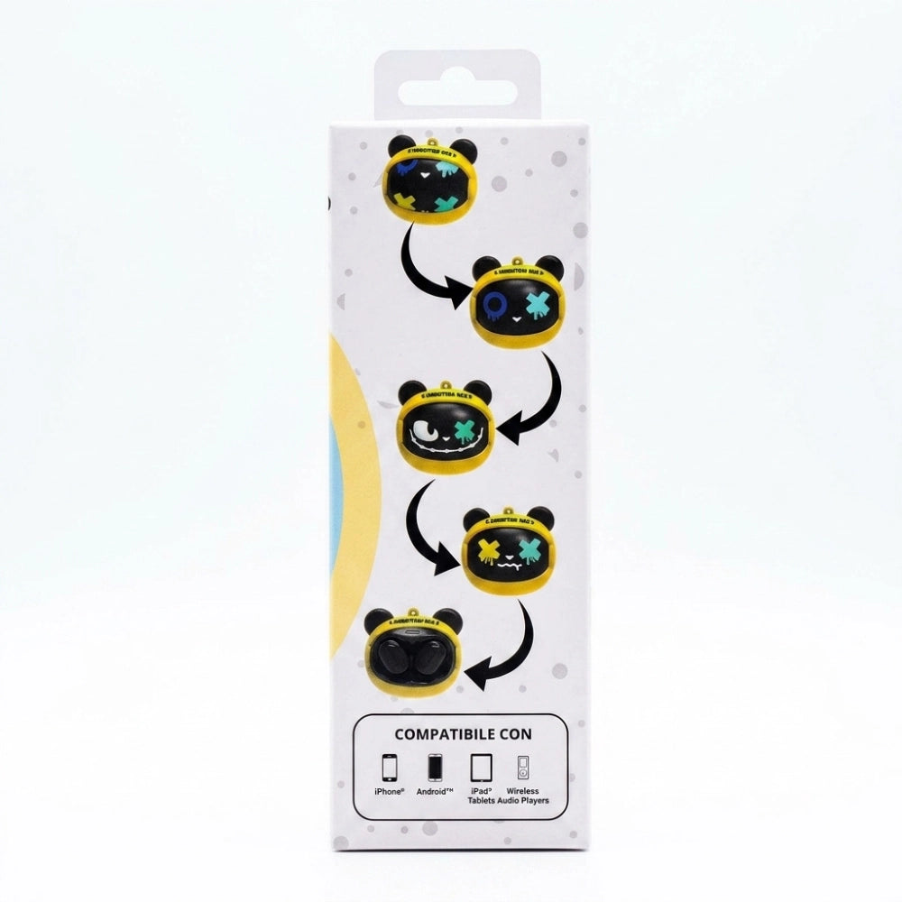 Salto Flipbuds Rolling Face Monster – dettaglio grafica graffiti con mostri colorati