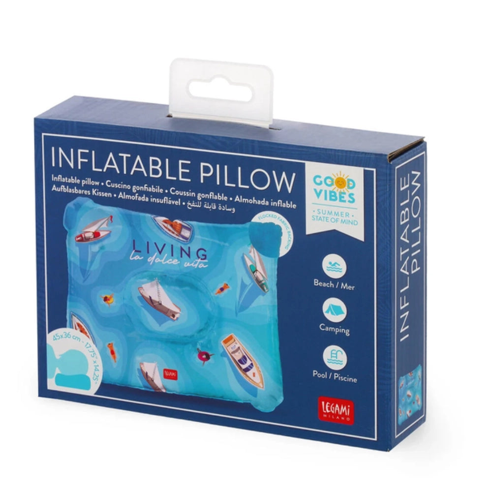 Cuscino Gonfiabile Dolce Vita Legami – Inflatable Pillow Mare e Piscina