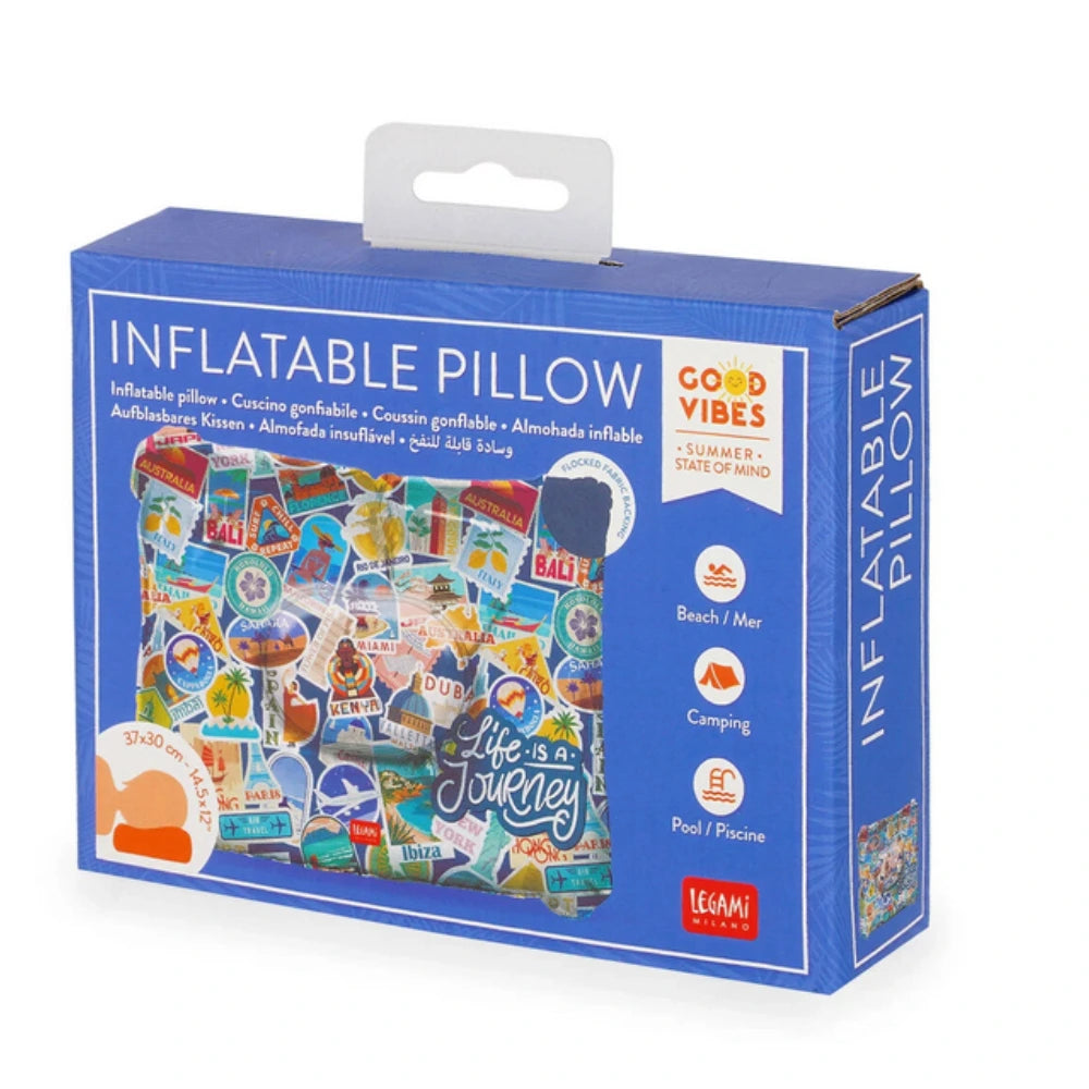 Cuscino Gonfiabile Travel Stickers – Legami Inflatable Pillow