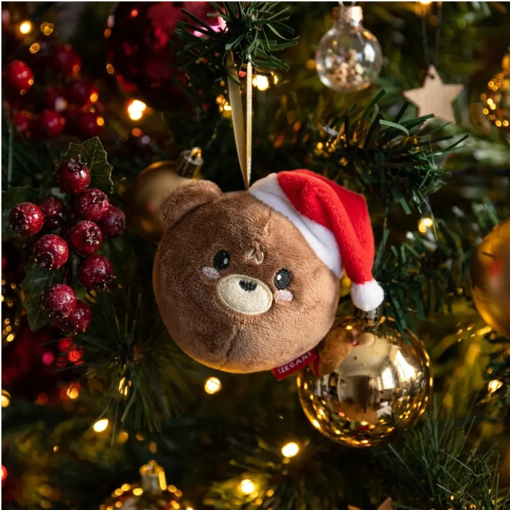 orsetto natalizio Legami Oh-Oh-Ohrnaments in peluche verde con stella dorata