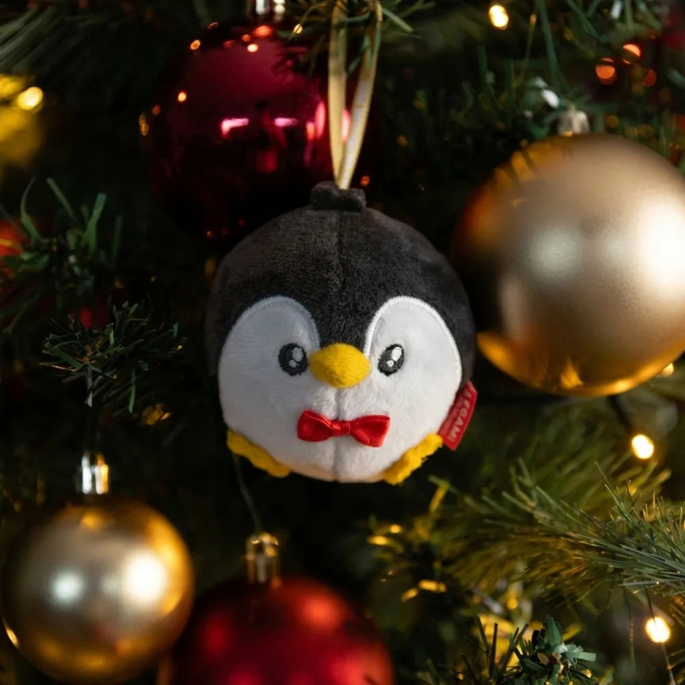 pinguino natalizio Legami Oh-Oh-Ohrnaments in peluche verde con stella dorata