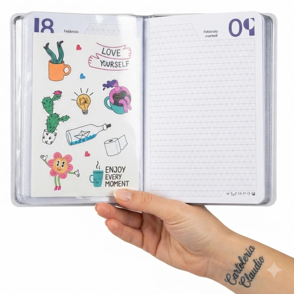 Diario Be You Ultra Black Easy 2026-2027 Giochi Preziosi – copertina nera effetto pelle con fascia BE YOU, vista frontale