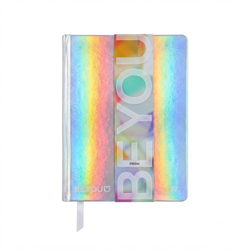 Diario Be You Prism Easy 2026-2027 Giochi Preziosi – copertina olografica effetto prisma arcobaleno con fascia BE YOU
