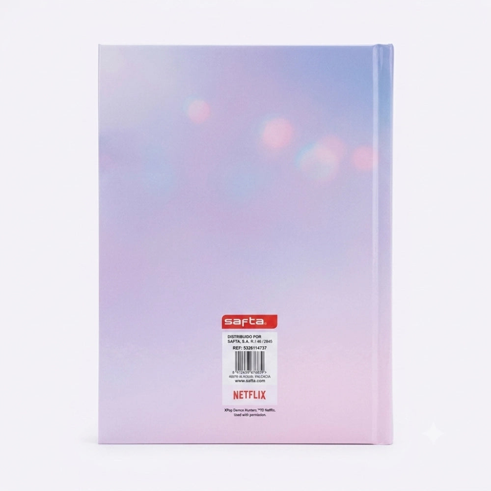 Diario K-Pop Demon Hunters Huntrix – retro copertina rosa lilla Safta REF 5326114737