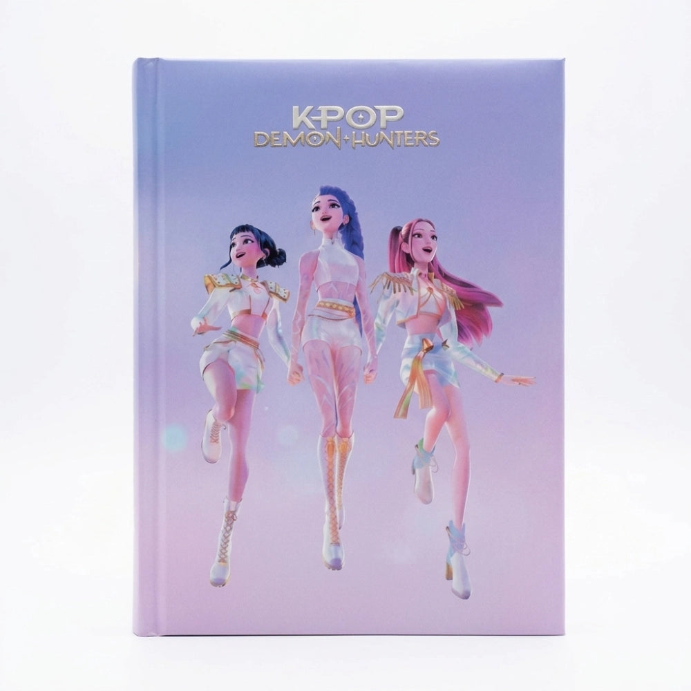 Diario K-Pop Demon Hunters Huntrix fantasia rosa – copertina lilla con le tre protagoniste Safta Netflix