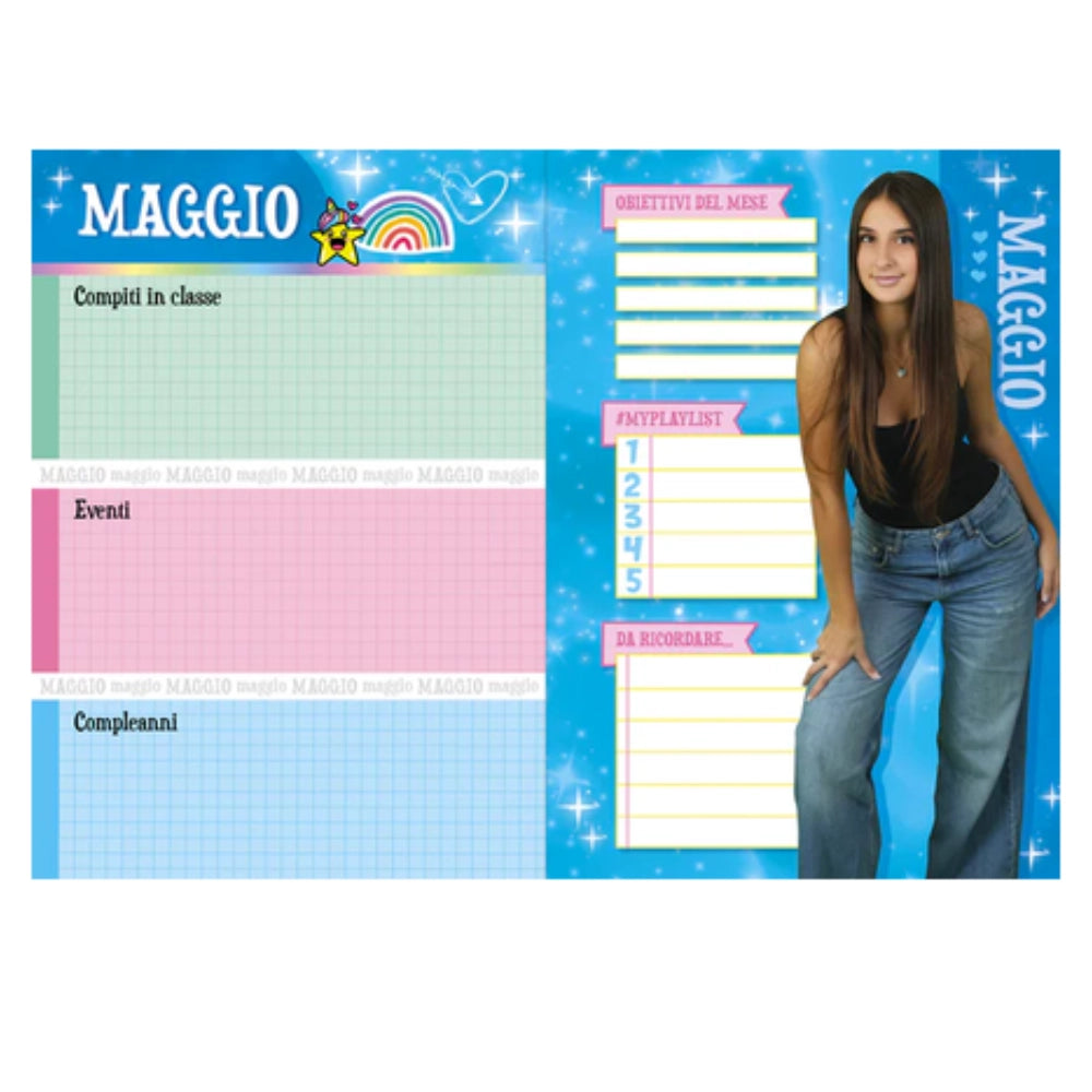 Diario Scuola Aurora e Ludovica – copertina ufficiale Pon Pon Edizioni con unicorni e grafica rainbow