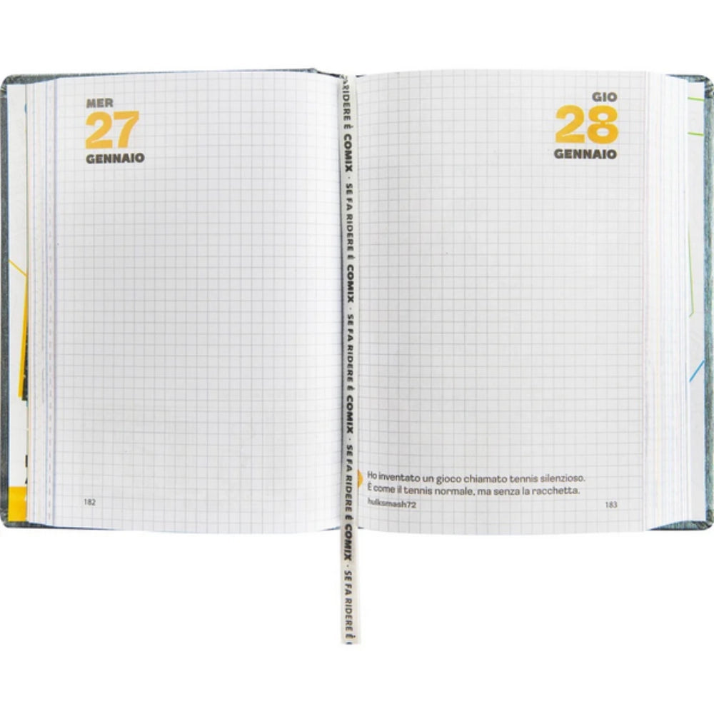 Diario Comix 16 Mesi Giornaliero 2026/2027 – Standard Gear Black