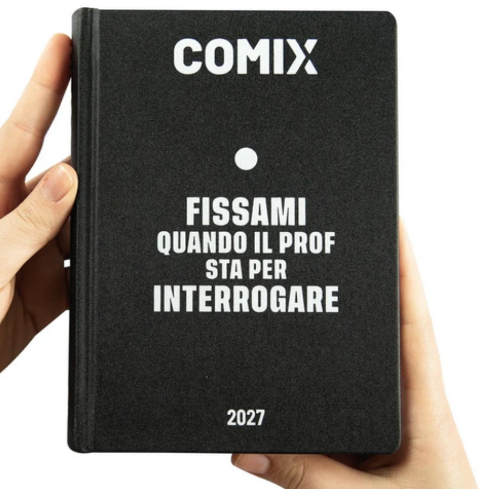 Diario Comix 16 Mesi Giornaliero 2026/2027 – Standard Nero Bianco