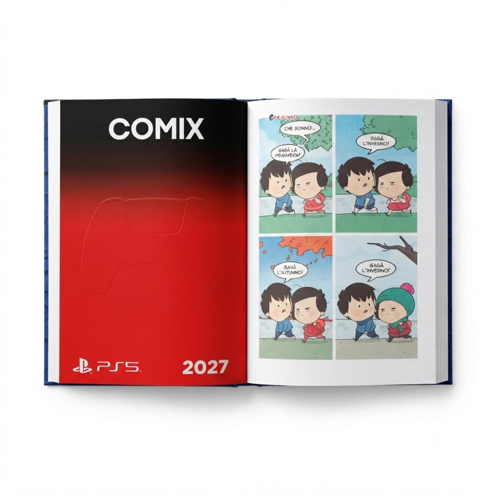 Diario Comix PS5 2027 pagine interne con fumetti e grafica PS5
