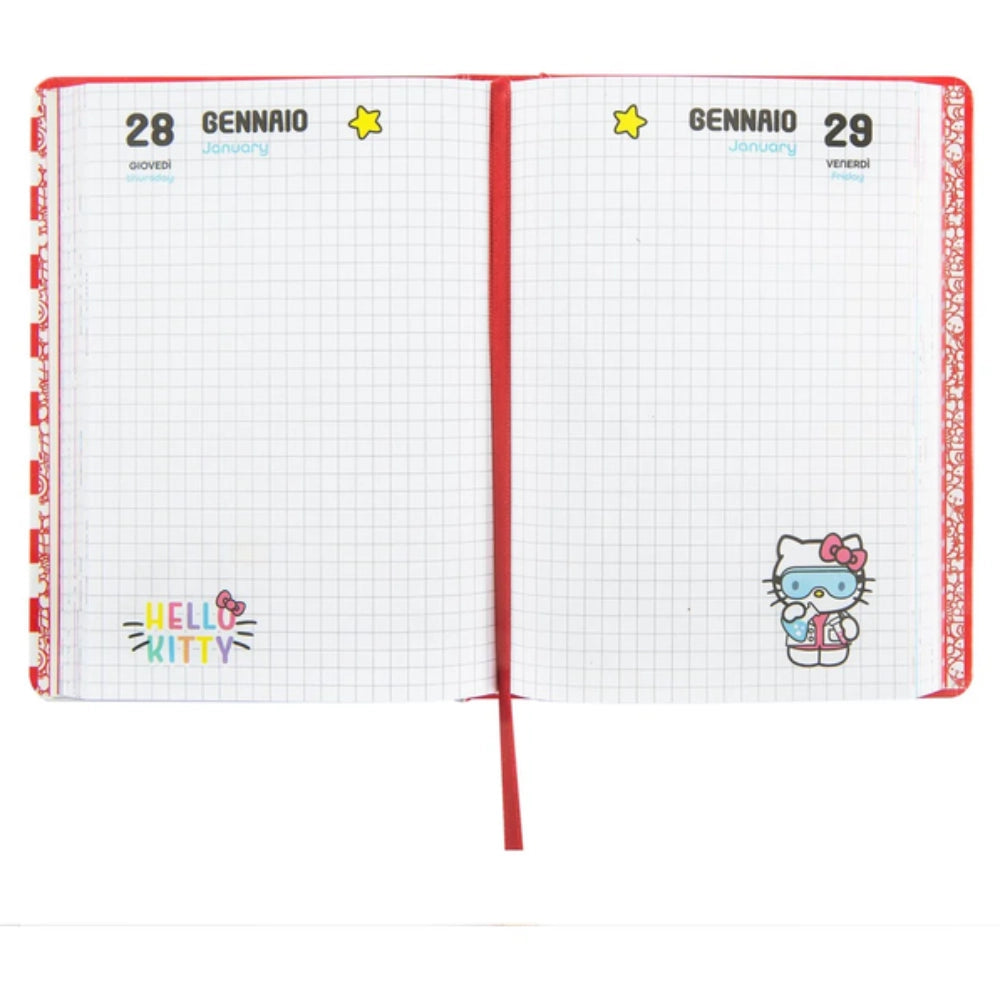 Diario Hello Kitty Datato 2026/2027 – Bianco Panini Comics