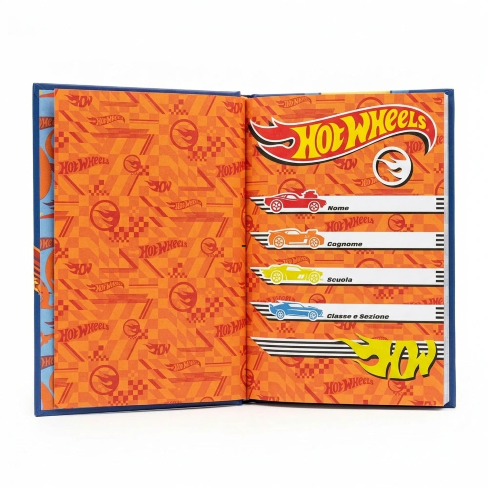 Diario Scuola Hot Wheels 2026/2027 Cartonato Non Datato – 2 Modelli
