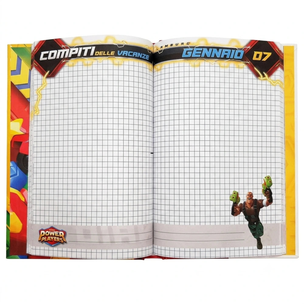 Diario Scuola Power Players Cartonato Non Datato – Sottocosto a €6,90