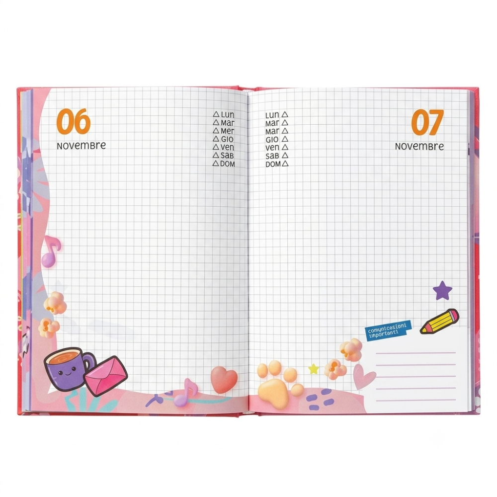 Diario Scuola Mitama Copertina Stoffata Girl 2026/2027 – Non Datato