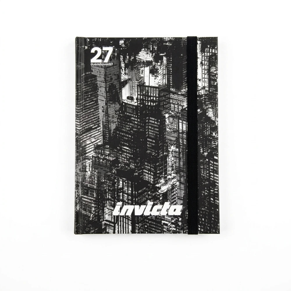 Diario Invicta Pocket con Elastico City Skyline — Tascabile 16x11x3 cm | Anno 2027