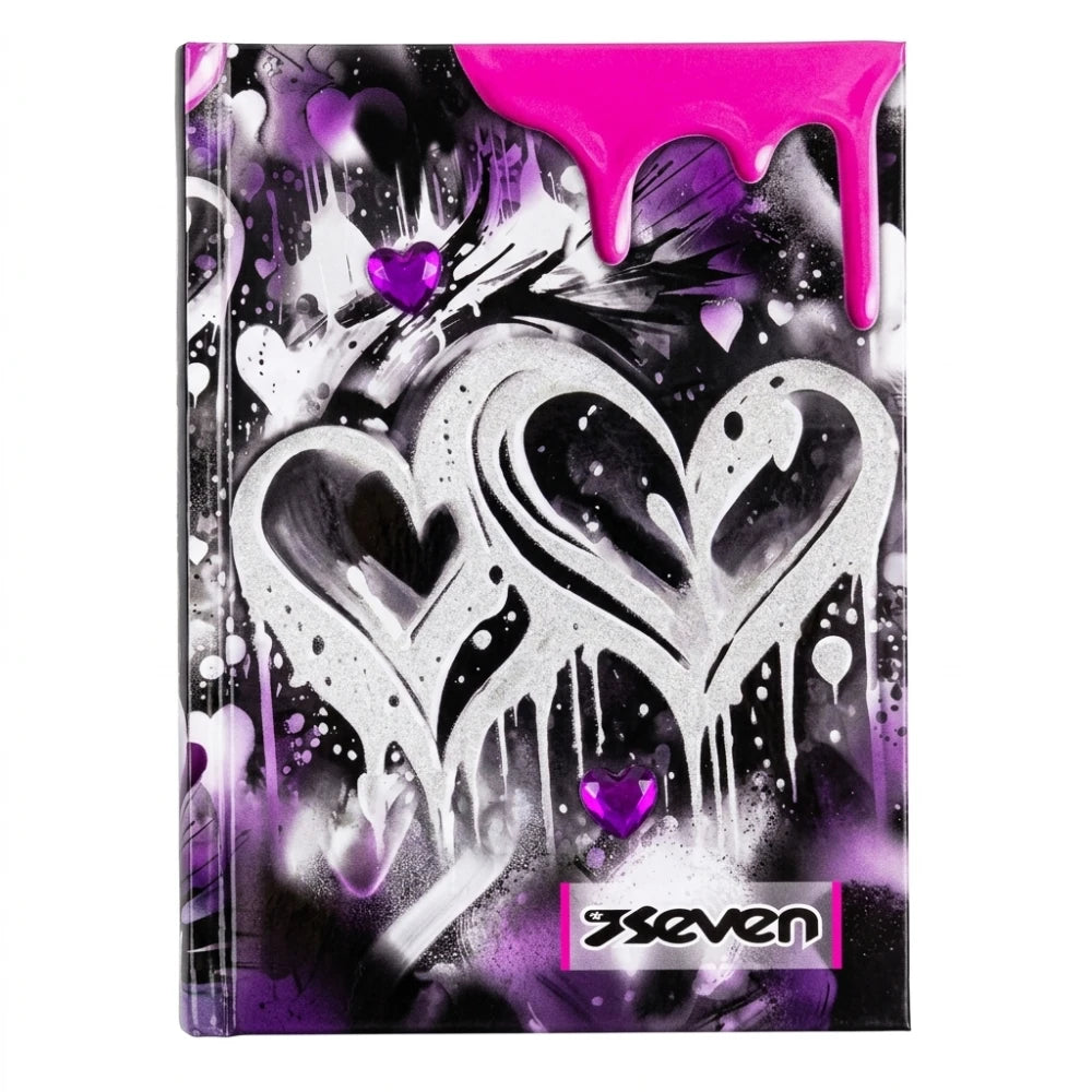 Diario Seven Girl Datato 2026/2027 – Graffiti Hearts