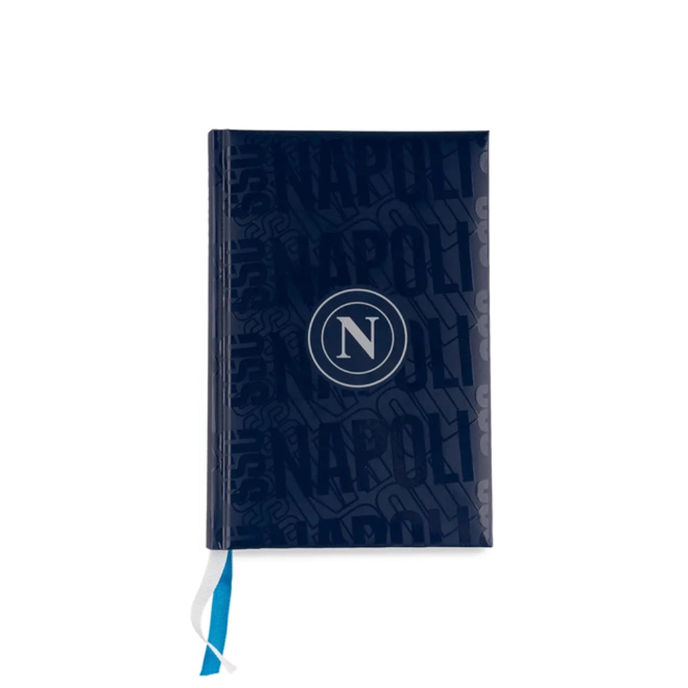 Diario scuola SSC Napoli 2026/2027 Blu Navy copertina rigida logo N argento in rilievo