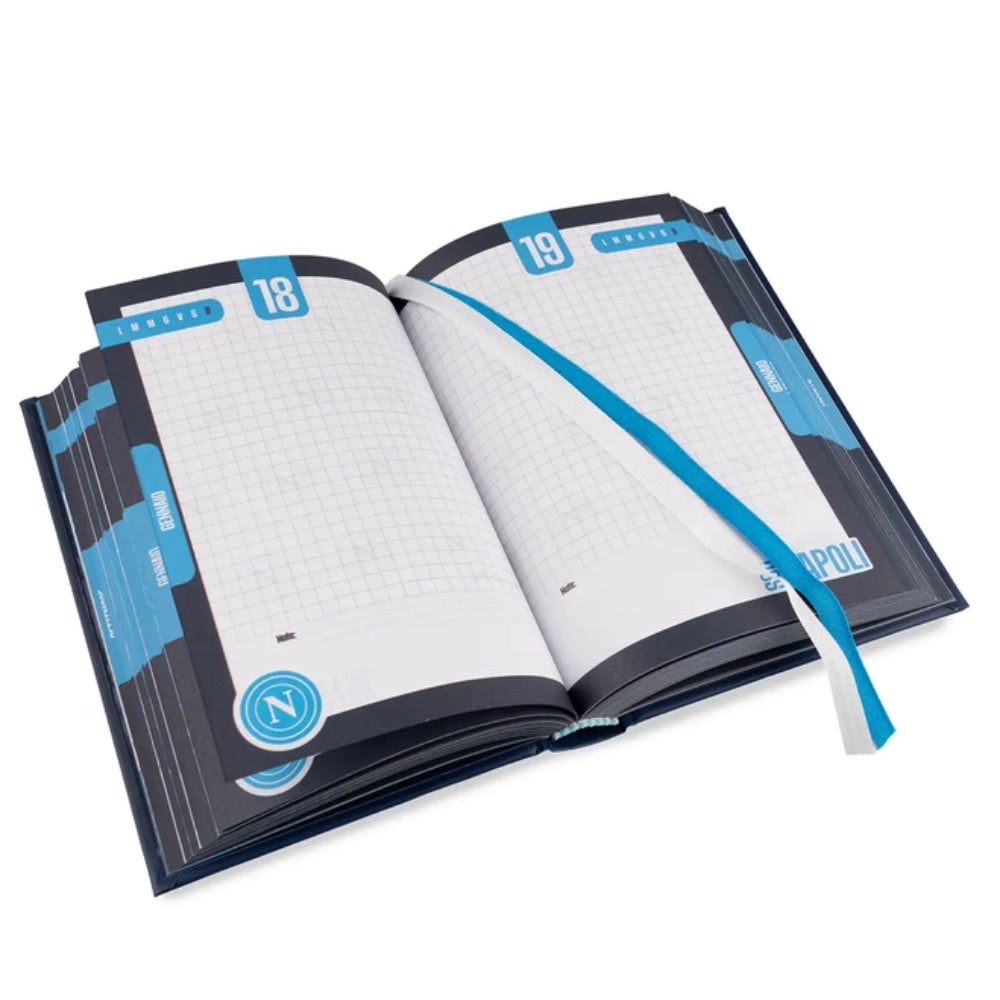 Diario scuola SSC Napoli 2026/2027 Azzurro 1926 copertina rigida logo N bianco
