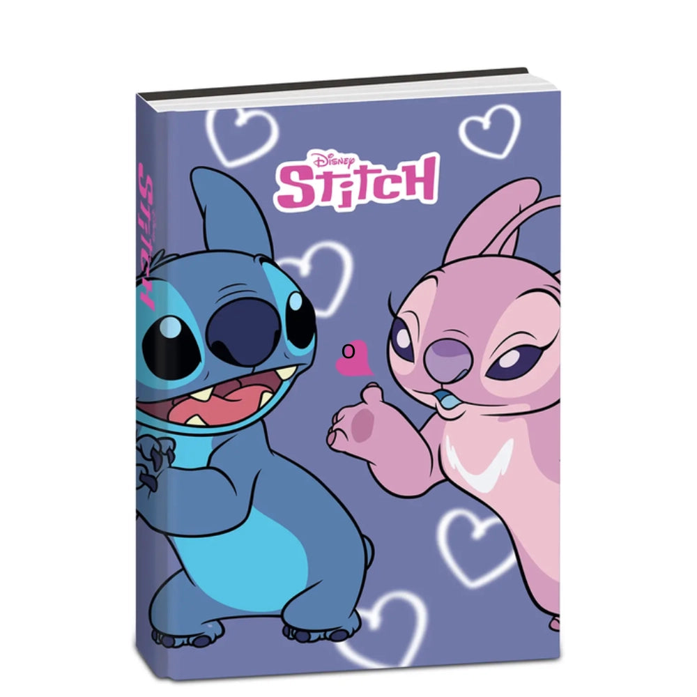 Diario Stitch 2026/2027 copertina rosa - Stitch con baci