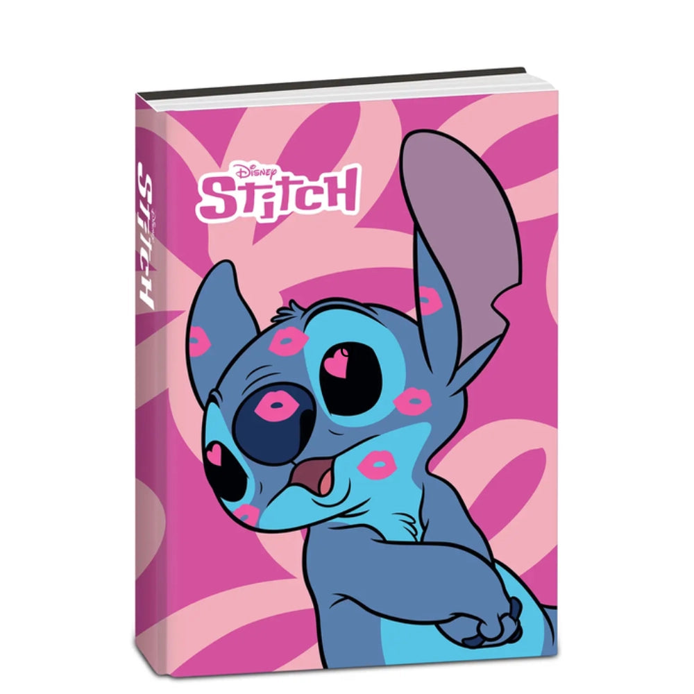 Diario Stitch 2026/2027 copertina viola - Stitch e Angel con cuori
