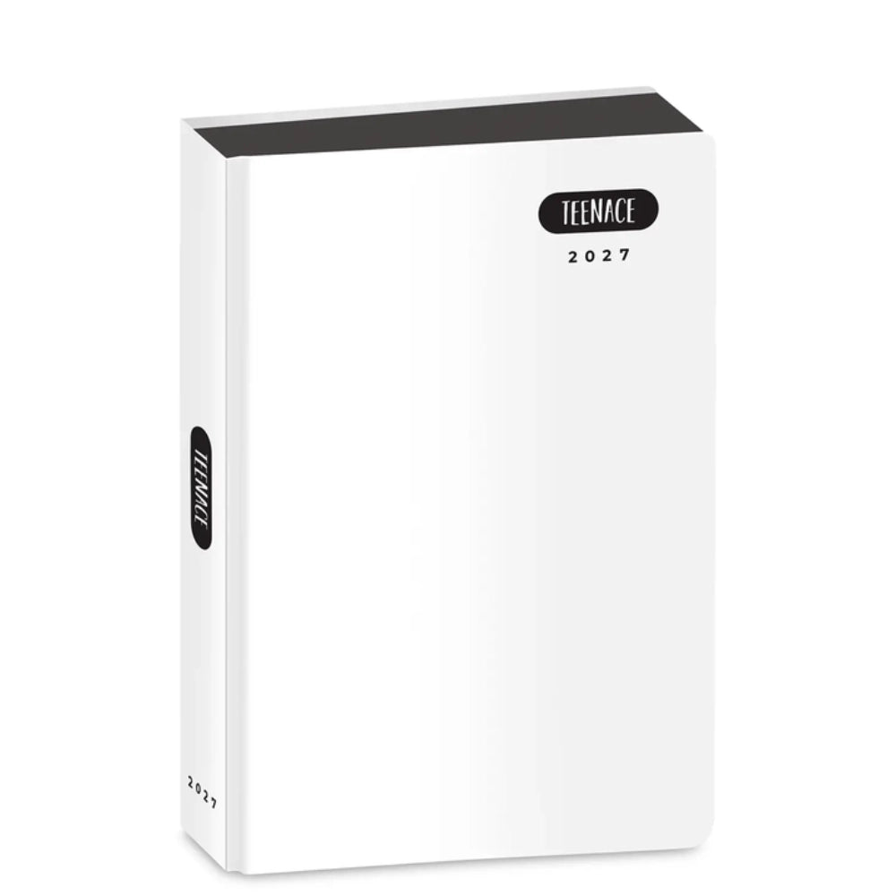 Diario Teenace Standard 12 Mesi Pastello Bianco 13,6x18,3 cm