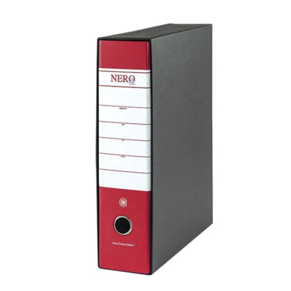 Registratore Doxier Dorso 8 cm – Nero con Dorso Rosso