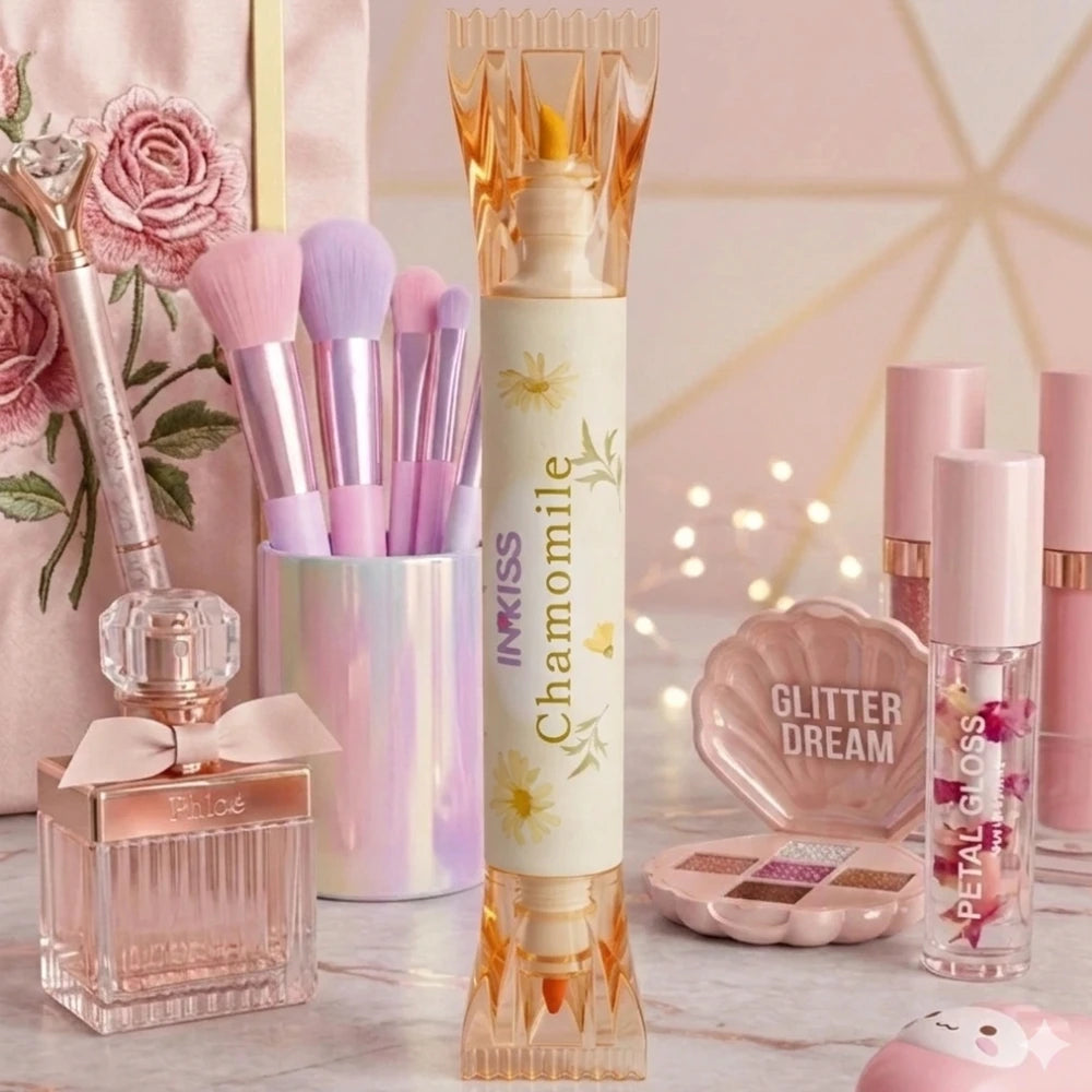 INKISS Evidenziatore Profumato Doppia Punta Chamomile (Arancio Tenue) | Make-Up Your Desk